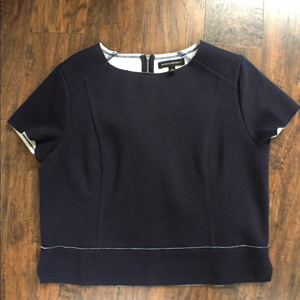 Banana Republic Blue Raw Edge Shirt